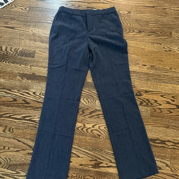 NWT Nine West Navy Gray Bootcut Pants 12 Tall Long Slacks - Picture 1 of 3